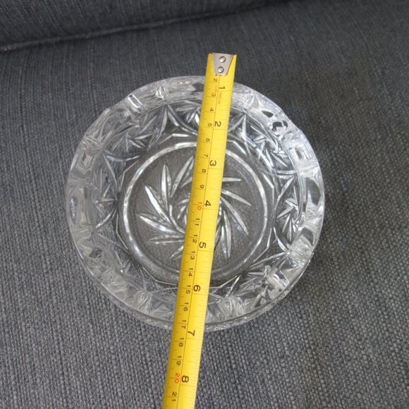 Vintage Fancy Glass Heavy Ash Tray - Picture 6 of 7
